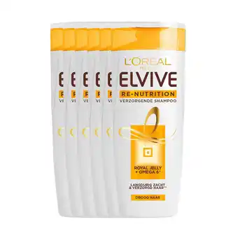 Wehkamp L'Oréal Paris Elvive Re-Nutrition shampoo - 6 x 250 ml - voordeelverpakking aanbieding