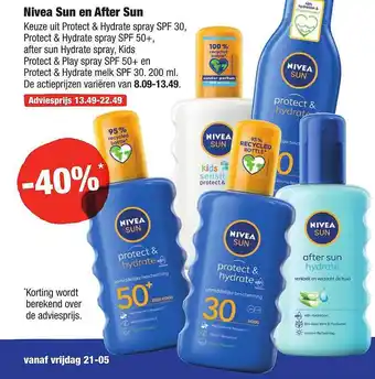 ALDI Nivea sun en after sun aanbieding