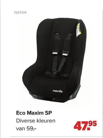 Baby-Dump Nania eco maxim sp autostoel aanbieding