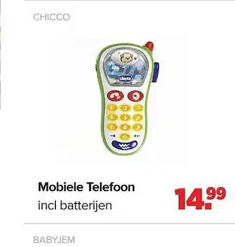 Baby-Dump Chicco mobiele telefoon aanbieding