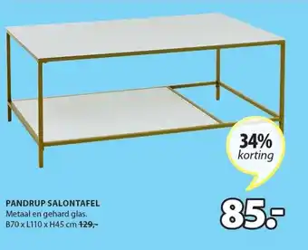 Jysk PANDRUP SALONTAFEL aanbieding