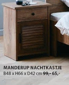 Jysk MANDERUP NACHTKASTJE aanbieding