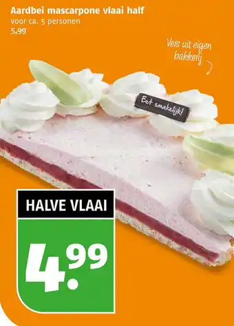 Poiesz Aardbei mascarpone vlaai half aanbieding