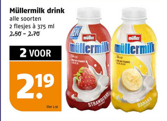 Poiesz Müllermilk drink aanbieding