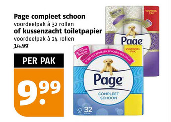 Poiesz Page compleet schoon of kussenzacht toiletpapier aanbieding