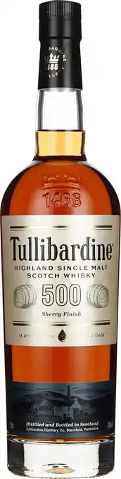 Drankdozijn Tullibardine 500 Sherry Finish 70CL aanbieding