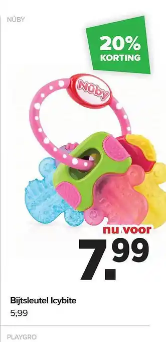 Baby-Dump Nûby Bijtsleutel Icybite aanbieding