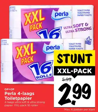 Vomar Voordeelmarkt Perla 4-laags Toiletpapier aanbieding