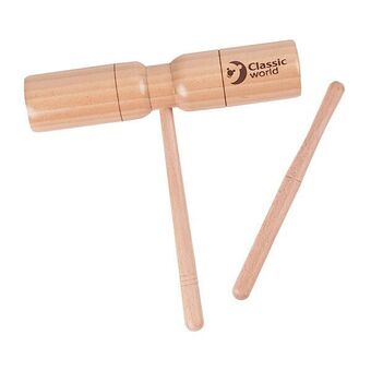 Lobbes Classic World Houten Toonblok met handvat en Stok aanbieding