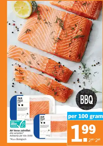 Albert Heijn AH Yerse zalmfilet aanbieding