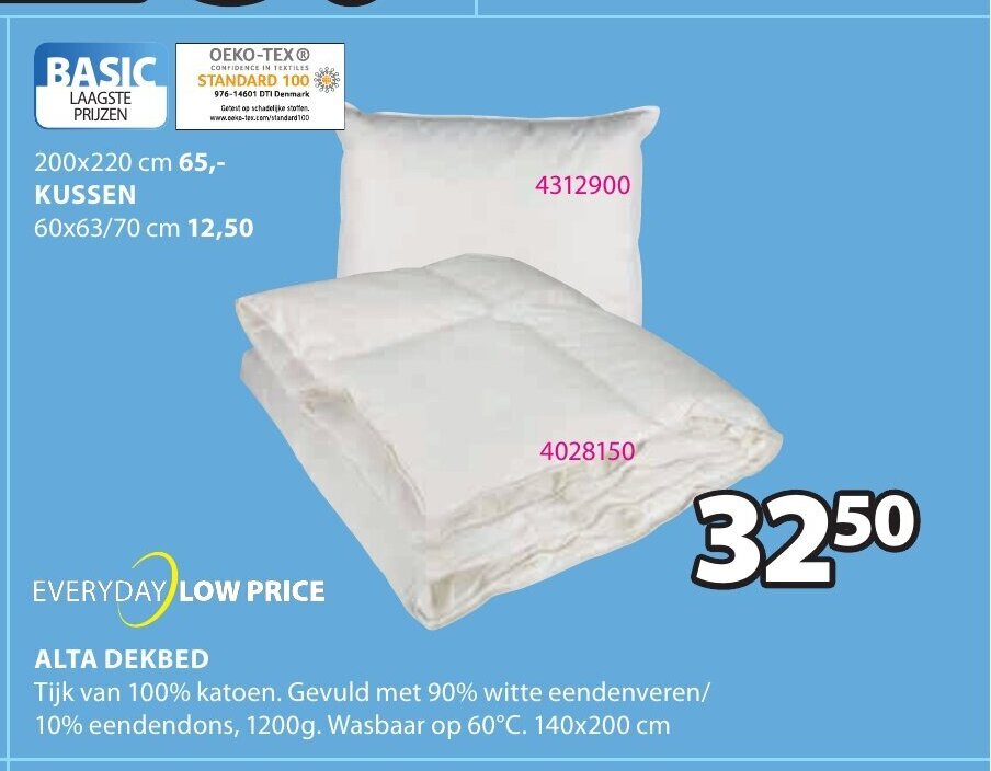 Alta dekbed 140 x 200 cm aanbieding bij Jysk