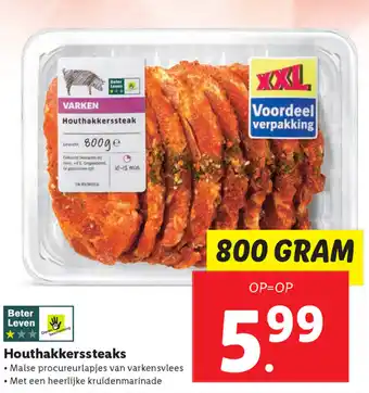 Lidl Houthakkerssteaks 800gr aanbieding