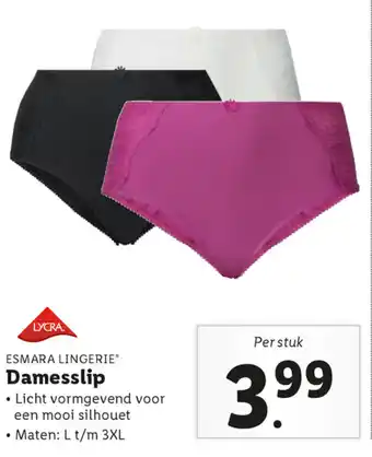 Lidl Esmara Lingerie Damesslip l-3xl aanbieding