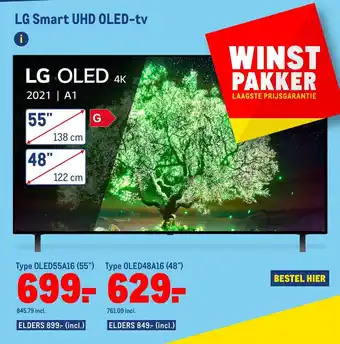 Makro LG Smart UHD OLED-tv 55" aanbieding