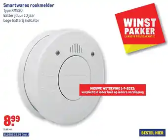 Makro Smartwares rookmelder aanbieding