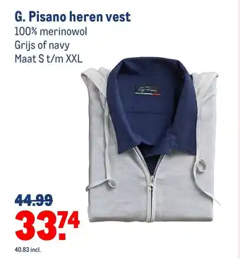 Makro G. Pisano heren vest aanbieding