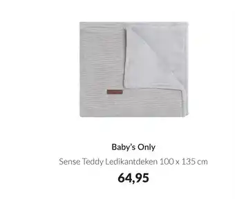 Babypark Baby's Only Sense Teddy Ledikantdeken 100 x 135 cm aanbieding