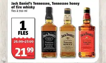 Poiesz Jack Daniel's Tennessee, Tennessee Honey Of Fire Whisky 700ml aanbieding