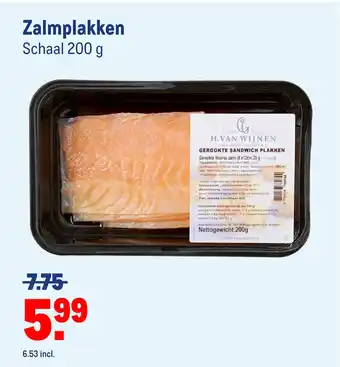 Makro Zalmplakken 200g aanbieding