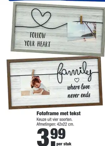 ALDI Fotoframe met tekst aanbieding