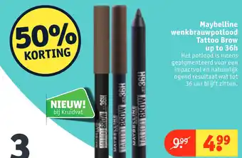 Kruidvat Maybelline wenkbrauwpotlood aanbieding