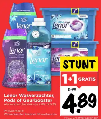 Vomar Voordeelmarkt Lenor Wasverzachter, Pods of Geurbooster aanbieding