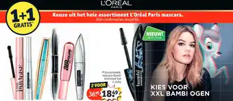 Kruidvat Keuze uit het assortiment L'Oréal Paris mascara aanbieding