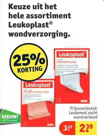 Kruidvat Keuze uit het hele assortiment Leukoplast® wondverzorging. aanbieding