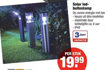 ALDI Solar Led Buitenlamp aanbieding