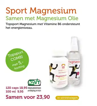 De Rode Pilaren Sport Magnesium Samen met Magnesium Olie aanbieding