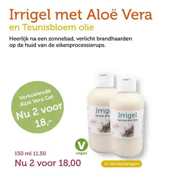 De Rode Pilaren Irrigel met Aloë Vera en Teunisbloem olie 150ml aanbieding