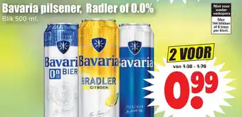 Dirk Bavaria pilsener, Radler of 0.0% 500ml aanbieding