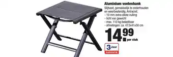 ALDI Aluminium Voetenbank aanbieding