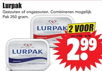 Dirk Lurpak 250g aanbieding