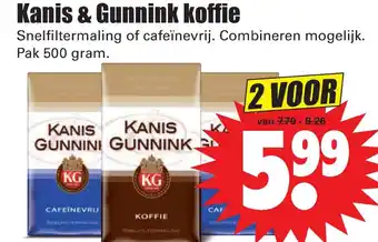 Dirk Kanis & Gunnink koffie 500g aanbieding