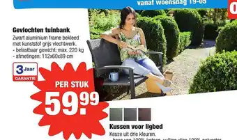 ALDI Gevlochten Tuinbank aanbieding