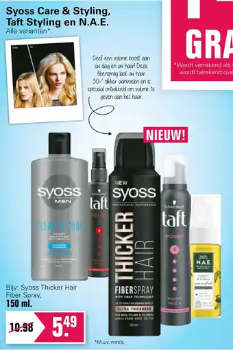 De Online Drogist Syoss Care & Styling, Taft Styling en N.A.E. 150ml aanbieding