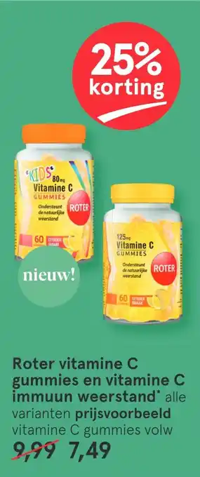 Etos Roter vitamine C gummies en vitamine C immuun weerstand aanbieding