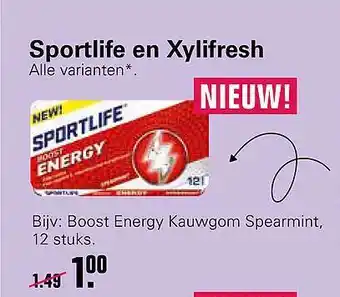 De Online Drogist Sportlife En Xylifresh aanbieding