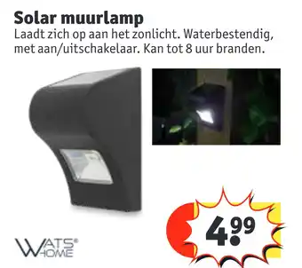 Kruidvat Wats Home Solar muurlamp aanbieding