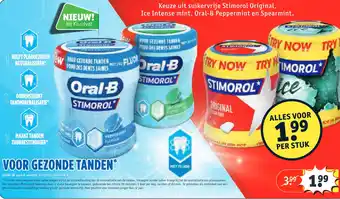 Kruidvat Keuze uit suikervrije Stimorol Original, Ice Intense mint, Oral-B Peppermint en Spearmint. aanbieding