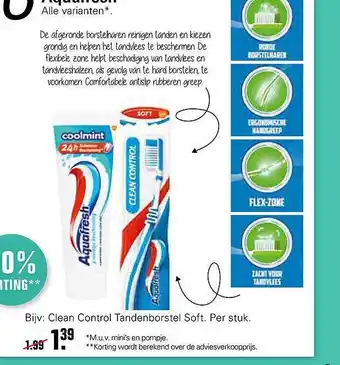 De Online Drogist Coolmint Clean Control Tandenborstel Soft aanbieding