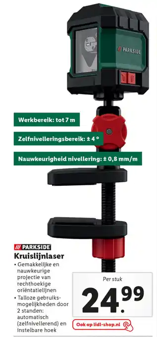 Lidl Parkside Kruislijnlaser aanbieding