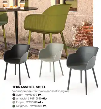 HANOS Terrasstoel shell aanbieding