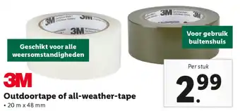 Lidl 3M Outdoortape of all-weather-tape 20m*48mm aanbieding