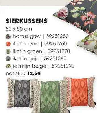 HANOS Sierkussens 50 x 50cm aanbieding