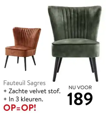 Profijt Meubel Fauteuil Sagres aanbieding