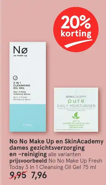 Etos no no make up en skinacademy dames gezichtsverzorging en -reiniging alle varianten aanbieding