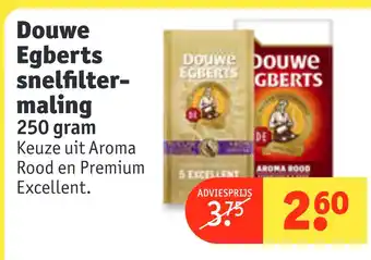 Kruidvat Douwe egberts snelfiltermaling 250 gram aanbieding