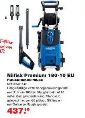 De Boer Drachten Nilfisk premium 180-10 eu hogedrukreiniger aanbieding